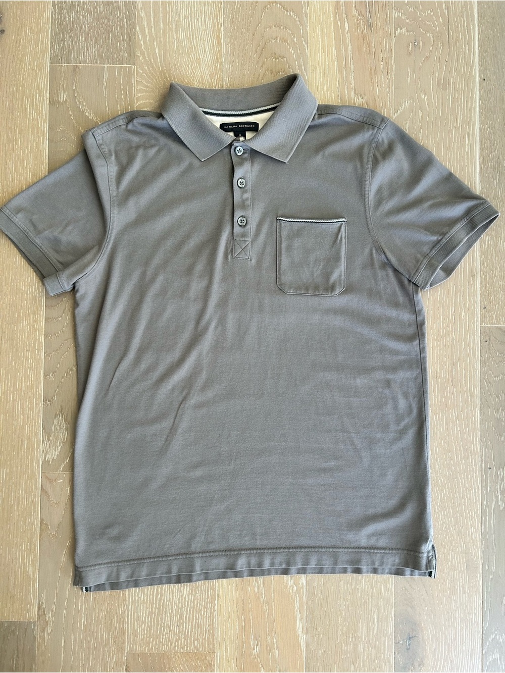 Banana Republic Men's Gray Pocket Polo Shirt